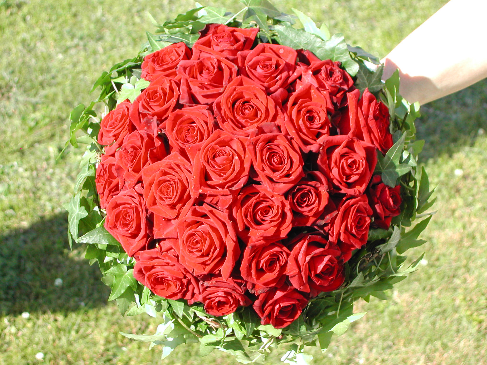 Brautstrauß Hochzeit Rosen rot